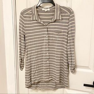 Olive & Oak super soft 3/4 sleeve button up